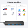 HUB adapter rozdzielacz portów 4x USB-A 3.0 + kabel USB-A 3.0 czarny