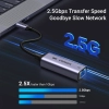 Adapter karta sieciowa Ethernet USB-C - RJ45 2.5G szary