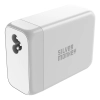 Mocna ładowarka sieciowa GaN 200W z kablem zasilającym 3xUSB-C PD USB-A QC 3.0 biała
