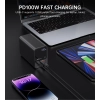 Powerbank stacja zasilania 27000 mAh 2x USB-A 2x USB-C 100W - czarny
