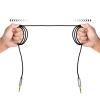 Kabel przewód audio AUX do głośnika 2x mini jack 3.5mm męski 1.2m - czarny