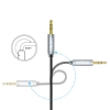 Kabel przewód audio AUX do głośnika 2x mini jack 3.5mm męski 1.2m - czarny