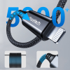 Kabel przewód audio AUX iPhone Lighting - mini jack 3.5mm 2 m - czarny