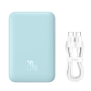 Powerbank indukcyjny Magnetic Mini 10000 mAh 20W + kabel USB-C - niebieski