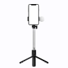Selfie stick teleskopowy z pilotem + lamkpa LED stojak tripod na telefon 1m - czarny