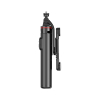Selfie stick teleskopowy z pilotem + 2x lampka LED stojak tripod na telefon 1.3m - czarny