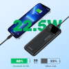 Powerbank 10000 mAh 22.5W PD USB-A USB-C - czarny