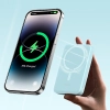 Powerbank indukcyjny Magnetic Mini 10000 mAh 30W + kabel USB-C - niebieski