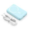 Powerbank indukcyjny Magnetic Mini 10000 mAh 30W + kabel USB-C - niebieski