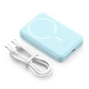 Powerbank indukcyjny Magnetic Mini 10000 mAh 30W + kabel USB-C - niebieski