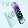Powerbank indukcyjny Magnetic Mini 10000 mAh 30W + kabel USB-C - niebieski