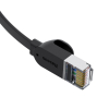 Kabel sieciowy RJ45 płaski High Speed Ethernet CAT6 3m - czarny