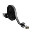 Kabel sieciowy RJ45 płaski High Speed Ethernet CAT6 3m - czarny
