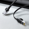 Kabel sieciowy RJ45 płaski High Speed Ethernet CAT6 3m - czarny