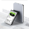 Kieszeń na dysk twardy 2.5'' SATA 3.0 6Gbps + kabel USB-C 0.5m - srebrny