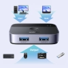 2w1 Adapter 2x USB-A 3.0 (wejście) / 2x USB-A (wyjście) - szary