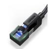 Kabel sieciowy patchcord Ethernet RJ45 Cat8 miedziany rdzeń 1.5m - czarny