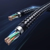Kabel sieciowy patchcord Ethernet RJ45 Cat8 miedziany rdzeń 1.5m - czarny