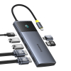 7w1 HUB Adapter Metal Gleam Series II USB-C PD100W / 2x USB-A / 2x HDMI 4K / USB-C 3.0