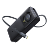 Powerbank 10000mAh 30W z portem USB-C i rozwijanym kablem USB-C Free2Pull - czarny
