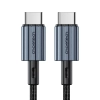 Kabel przewód USB-C - USB-C PD 60W w oplocie XCC-1014 - szary