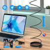 Kabel przewód USB-C-USB-C z organizererm magnetycznym PD 3.1 240W 1.8m - czarny
