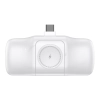 Mini powerbank 5000mAh 15W USB-C i ładowarką do Apple Watch - biały