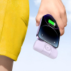 Mini powerbank 5000mAh 15W USB-C i ładowarką do Apple Watch - fioletowy