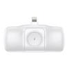 Mini powerbank 5000mAh 15W iPhone Lightning i ładowarką do Apple Watch - biały