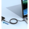 Kabel przewód USB-C 240W PD 3.1 z organizerem magnetycznym 1.2m - czarny