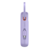 Power bank 10000mAh QPow 2 30W z wbudowanymi kablami USB-C - fioletowy