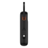Power bank 10000mAh QPow 2 30W z wbudowanymi kablami USB-C - czarny