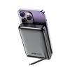 Powerbank 10000mAh indukcyjny magnetyczny z opcją podstawki PD 20W + kabel - czarny
