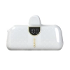 Mini powerbank 5000mAh do telefonu iPhone Lightning i USB-C - biały