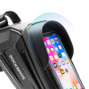 Sakwa rowerowa na ramę pancerna z kieszonką na telefon nawigację 1.7l - czarna