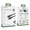 Kabel przewód elastyczny w oplocie USB-C - USB-C 60W 3A 1.2m - czarny