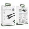 Kabel przewód elastyczny w oplocie USB-C - USB-C 60W 3A 1.2m - czarny