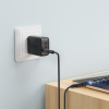 Kabel przewód elastyczny w oplocie USB-A - USB-C 3A 1.2m - czarny