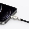 Kabel przewód Cafule Series Metal Data USB-A - iPhone Lightning 2.4A 1m - czarny