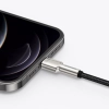 Kabel przewód Cafule Series Metal Data USB-A - iPhone Lightning 2.4A 1m - czarny