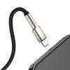 Kabel przewód Cafule Series Metal Data USB-A - iPhone Lightning 2.4A 1m - czarny