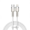 Kabel przewód Cafule Series Metal Data USB-C - iPhone Lightning 20W PD 1m - biały