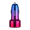 Ładowarka samochodowa Magic Series PPS USB-C USB-A 45W PD QC 5A - różowo-niebieska