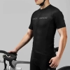 Koszulka rowerowa rozpinana z krótkim rękawem XL - czarna