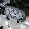 Torba sakwa rowerowa mocowana na ramę 0.9l - srebrna