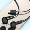 Słuchawki X3C douszne przewodowe z mikrofonem i pilotem USB-C 1.2m - czarne