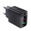 Ładowarka sieciowa A78 GaN USB-A USB-C PD 20W - czarna