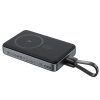 Powerbank magnetyczny 10000mAh indukcyjny 2x USB-C PD 30W + kabel USB-C - czarny