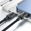 Kabel przewód USB-C z nylonowym oplotem PD 60W 480Mb/s - czarny