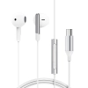 Słuchawki przewodowe z mikrofonem i pilotem USB-C 1.2m - białe